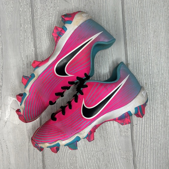 Nike Hyperdiamond 3 Keystone TPU Softball Cleats Boys Girls Pink Blue AO7938 1Y - Picture 3 of 8